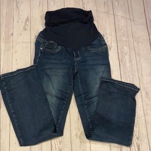 Maternity dark wash bootcut jeans